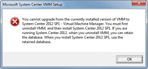 VMM Remove Error VMM Remove Error