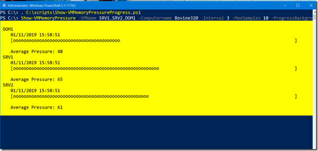 Displaying Hyper-V Memory Pressure in PowerShell