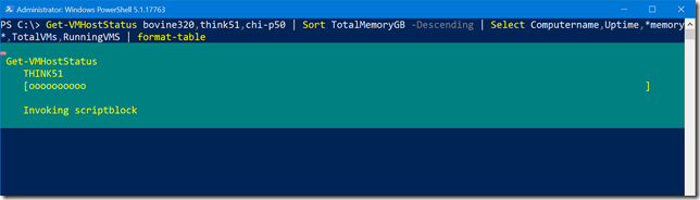 Get-VMHostStatus in progress