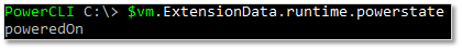 Figure 10 - Using ExtensionData in PowerCLI to expose extended properties